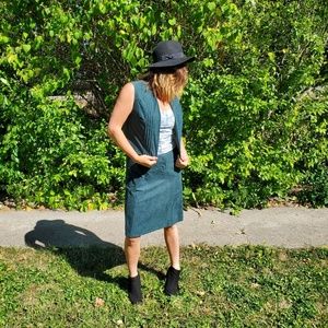Vintage Forest Green Matching Vest & Skirt